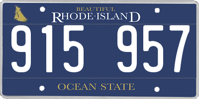 RI license plate 915957