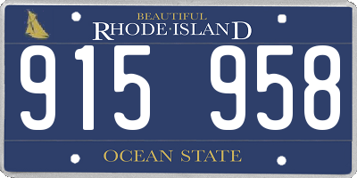RI license plate 915958