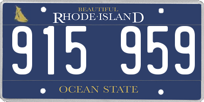 RI license plate 915959