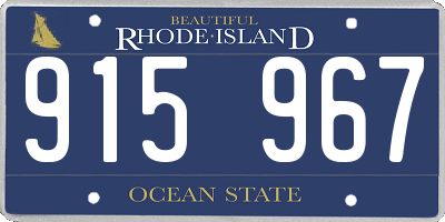 RI license plate 915967