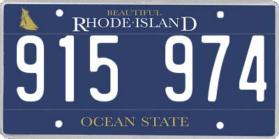 RI license plate 915974