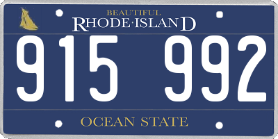 RI license plate 915992