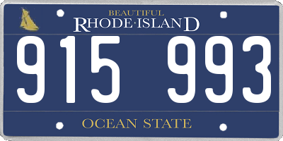 RI license plate 915993
