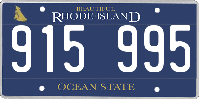 RI license plate 915995