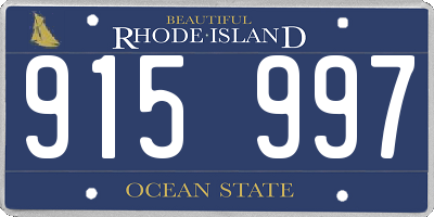 RI license plate 915997