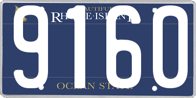 RI license plate 9160