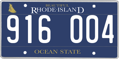 RI license plate 916004