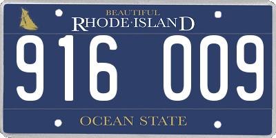 RI license plate 916009