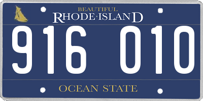 RI license plate 916010
