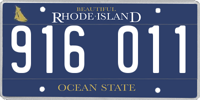 RI license plate 916011