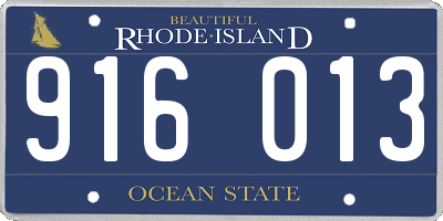 RI license plate 916013