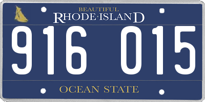 RI license plate 916015