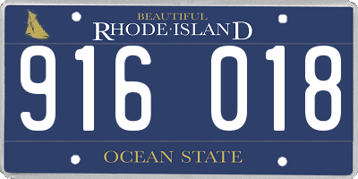 RI license plate 916018