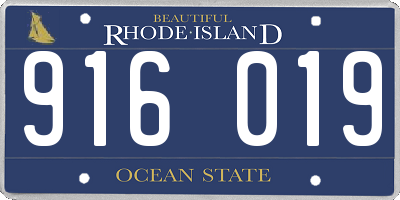 RI license plate 916019