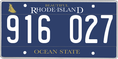 RI license plate 916027