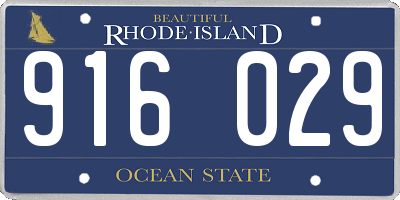 RI license plate 916029