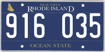 RI license plate 916035