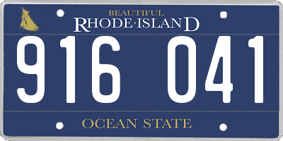 RI license plate 916041