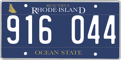 RI license plate 916044