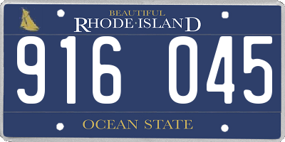 RI license plate 916045