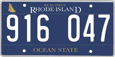 RI license plate 916047