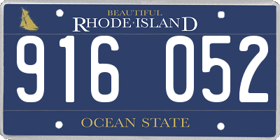 RI license plate 916052