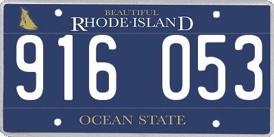 RI license plate 916053