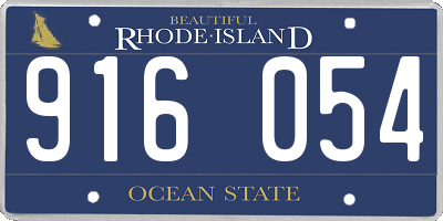 RI license plate 916054