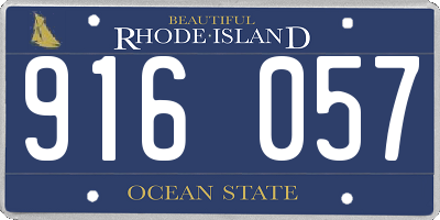RI license plate 916057