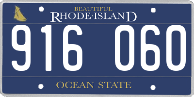 RI license plate 916060