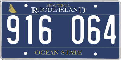 RI license plate 916064
