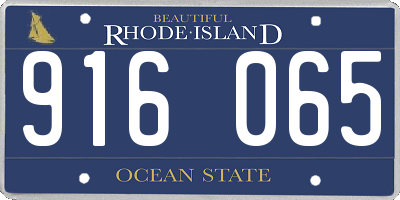 RI license plate 916065