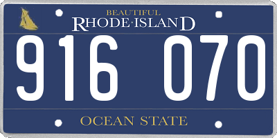 RI license plate 916070