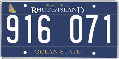 RI license plate 916071