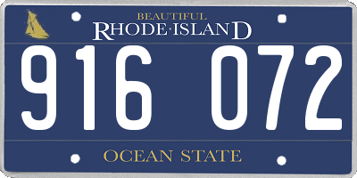 RI license plate 916072