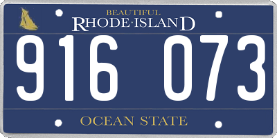RI license plate 916073