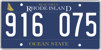 RI license plate 916075