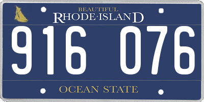 RI license plate 916076