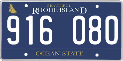 RI license plate 916080