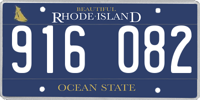 RI license plate 916082