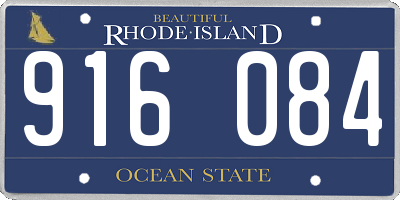 RI license plate 916084