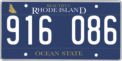 RI license plate 916086
