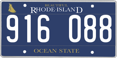 RI license plate 916088