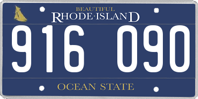 RI license plate 916090