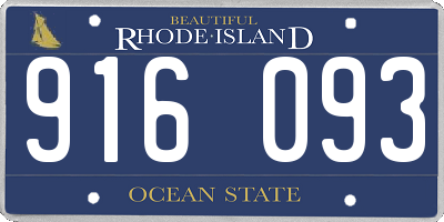 RI license plate 916093