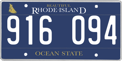 RI license plate 916094