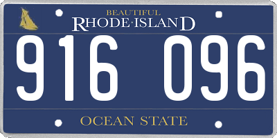 RI license plate 916096
