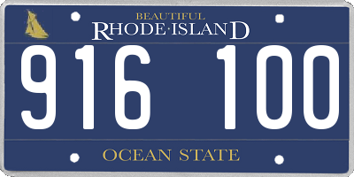 RI license plate 916100