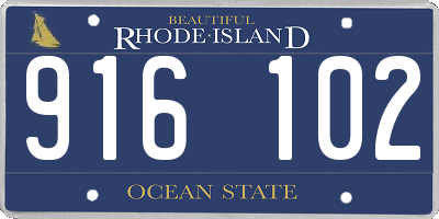 RI license plate 916102