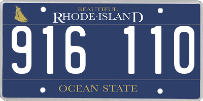 RI license plate 916110